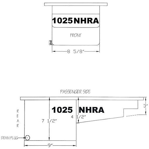 1025-NHRA Dimensions